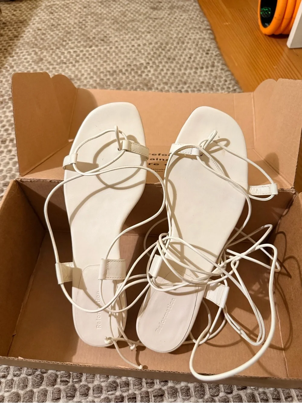 Reformation Aliza Lace Up Sandals